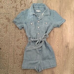 LOFT Light Blue Denim Romper